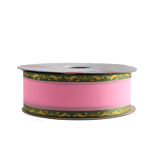금박공단 (핑크 카키) 3.5cm x 40yd (약 36.5m) (총너비: 5.3cm, 컴퓨터전용)
