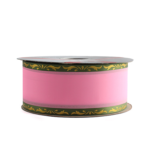 금박공단 (핑크 카키) 4.5cm x 40yd (약 36.5m) (총너비: 6.3cm, 컴퓨터전용)