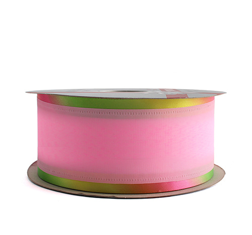 금박공단 (핑크 무지개) 5cm x 40yd (약 36.5m) (총너비: 6.8cm, 컴퓨터전용)