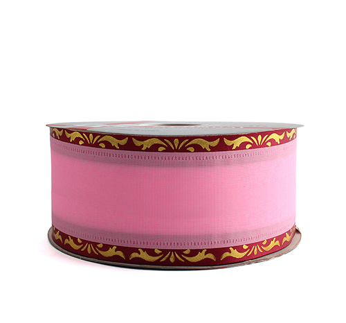 금박공단 (핑크 체리) 5cm x 40yd (약 36.5m) (총너비: 6.8cm, 컴퓨터전용)