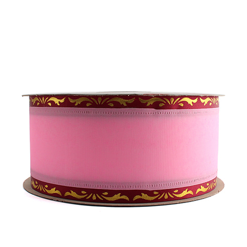 금박공단 (핑크 체리) 6cm x 40yd (약 36.5m) (총너비: 7.8cm, 컴퓨터전용)