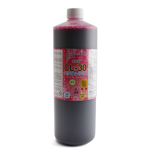 들꽃아트 생화용 안개칼라액 CL-30 연분홍 1리터